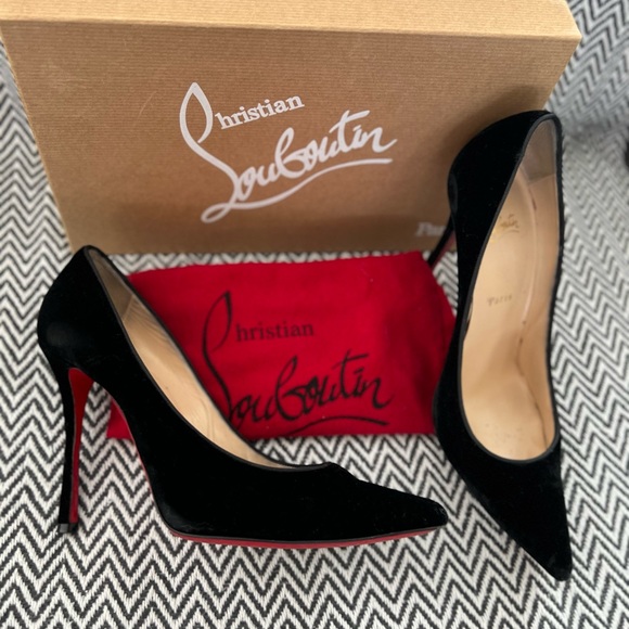 Velvet Black Louboutin Heels - Picture 5 of 5